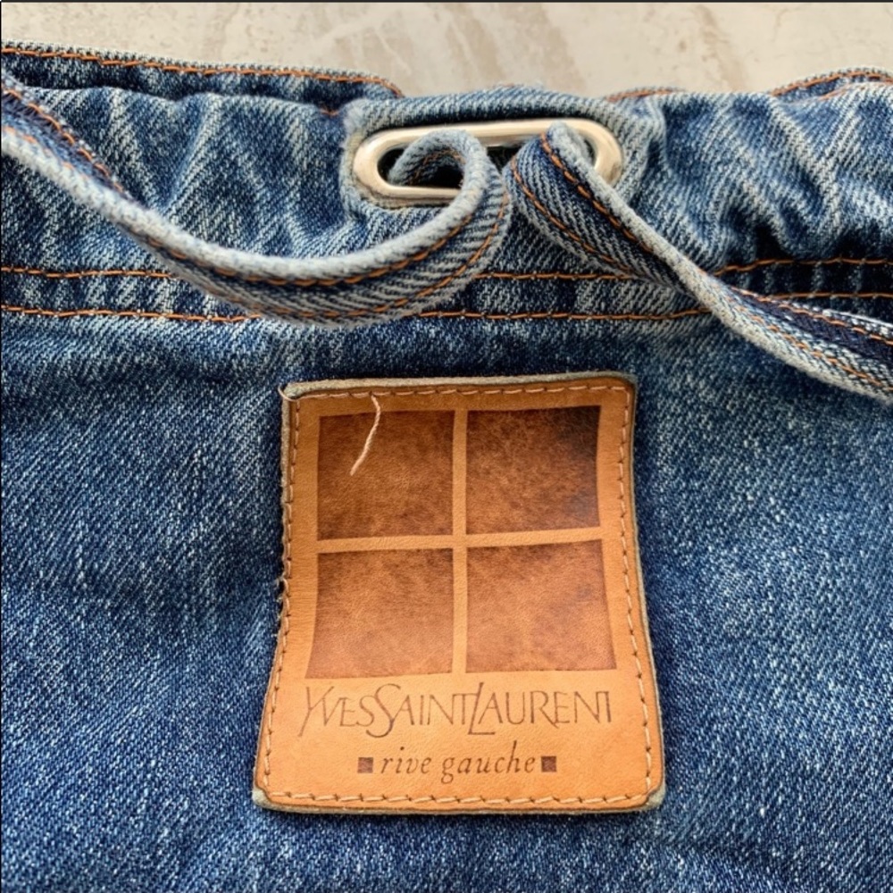 🔥 Vintage Denim YSL drawstring Backpack - Picture 4 of 8